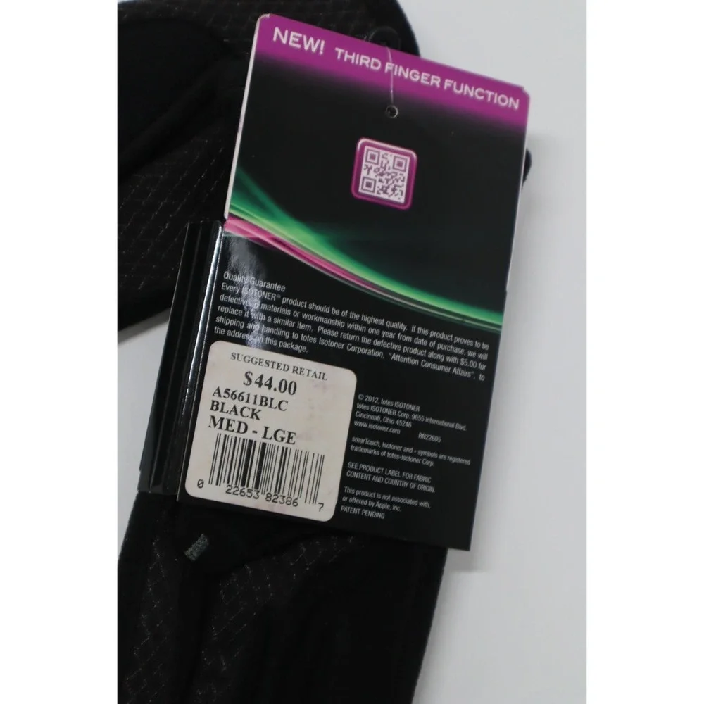 Isotoner‎ Women's Smart Touch 2.0 Gloves - Black - Size M/L
